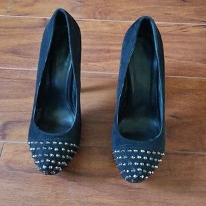 Studded  black heels